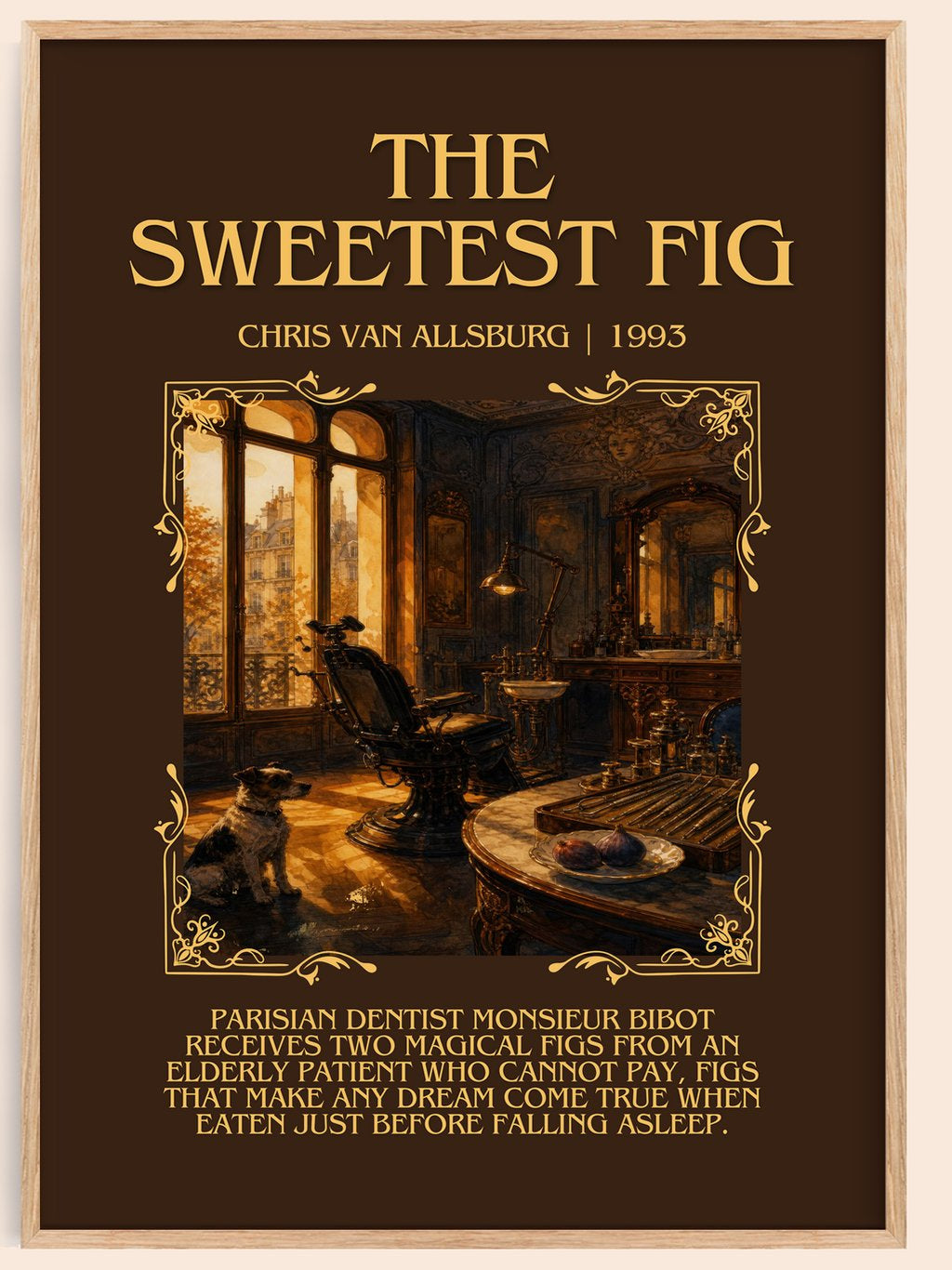 The Sweetest Fig Minimalist Book Poster by Chris Van Allsburg – book poster