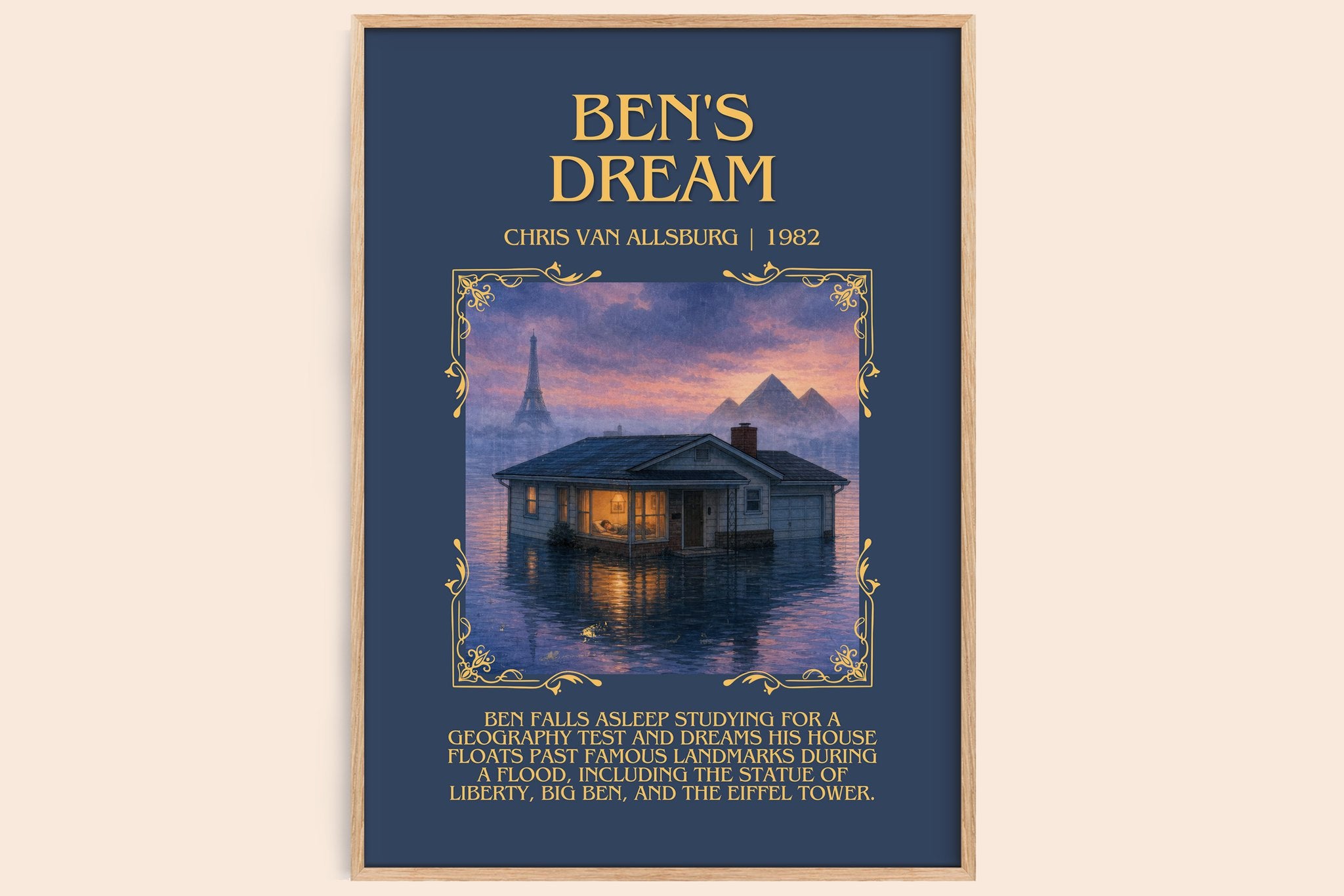 Ben's Dream Minimalist Book Poster by Chris Van Allsburg