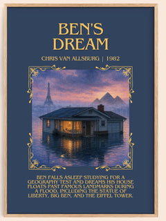 Ben'S Dream Minimalist Book Poster by Chris Van Allsburg – image 1