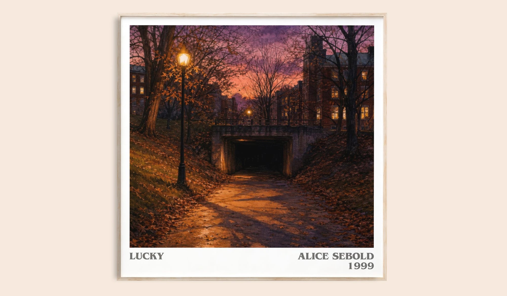 Lucky Literary Art Print by Alice Sebold