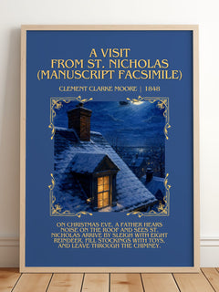 Visit From St. Nicholas (Manuscript Facsimile) Minimalist Book Poster – image 2