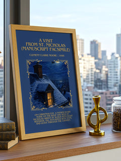 Visit From St. Nicholas (Manuscript Facsimile) Minimalist Book Poster – image 3