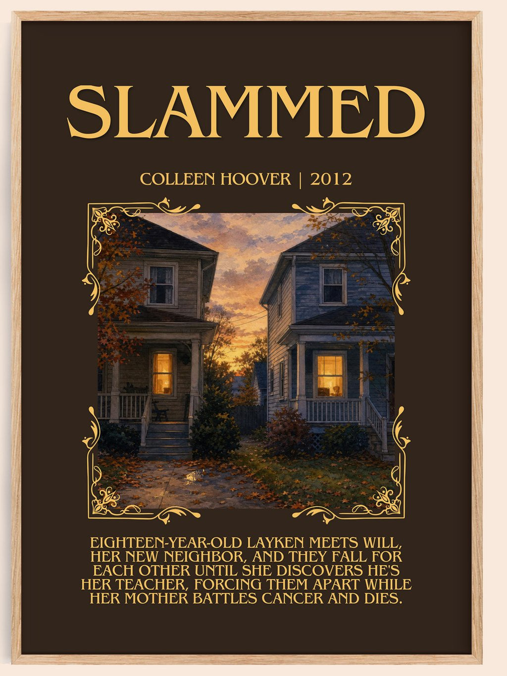 Slammed Minimalist Book Poster by Colleen Hoover – book poster