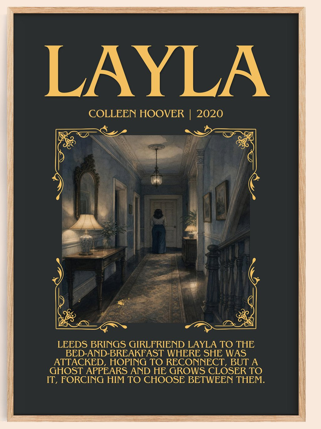 Layla Minimalist Book Poster by Colleen Hoover – book poster