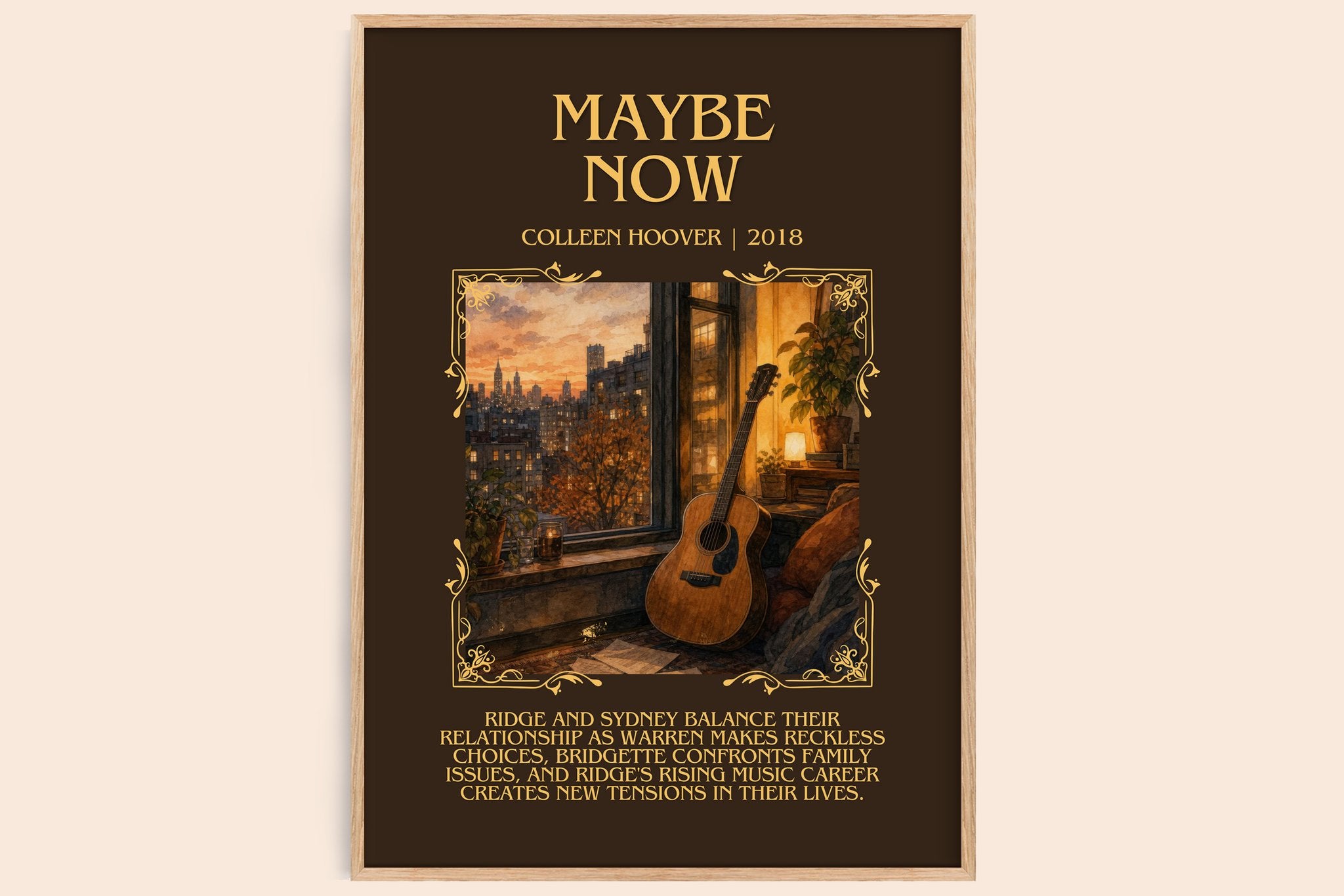 Maybe Now Minimalist Book Poster by Colleen Hoover