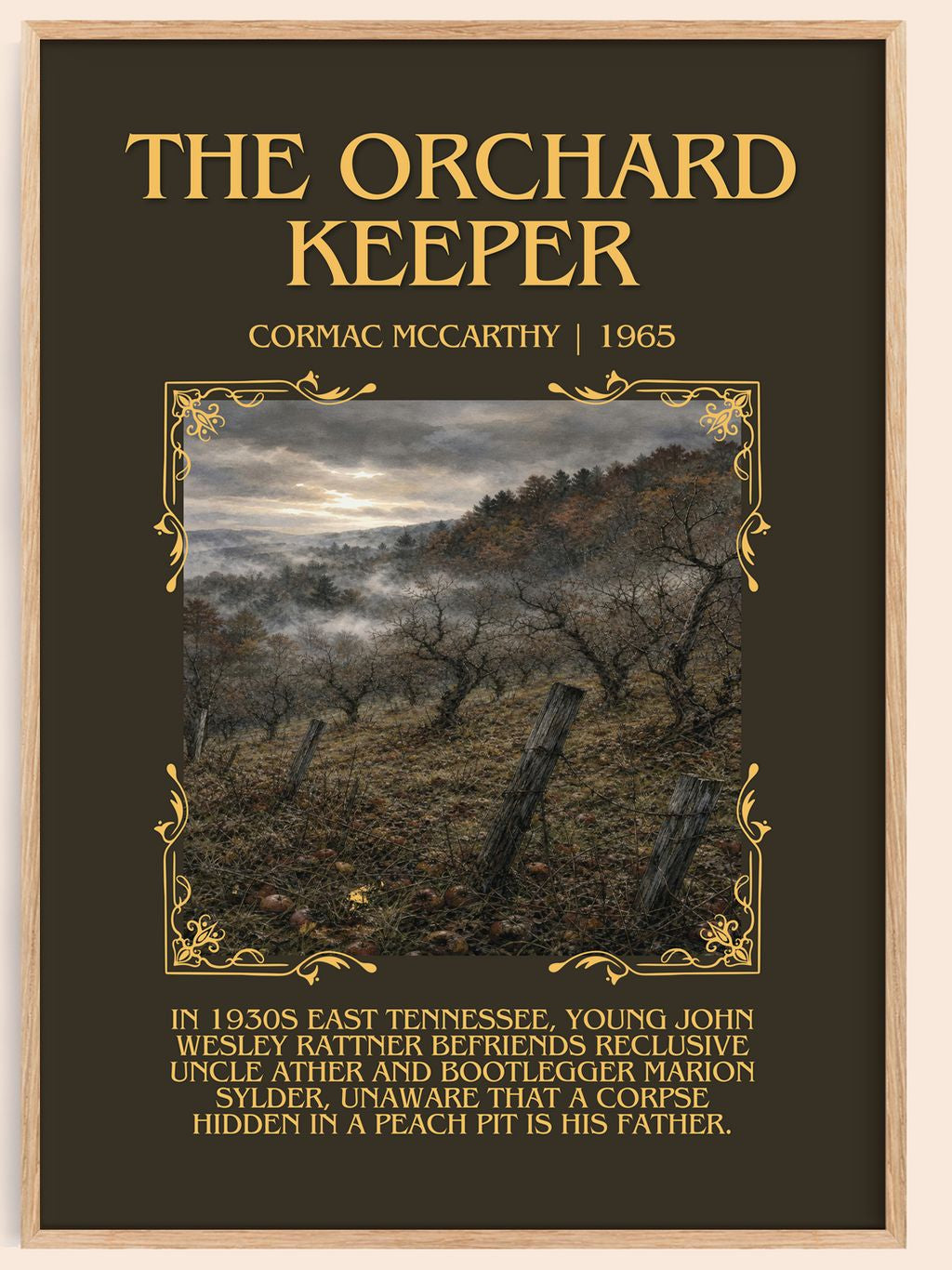 The Orchard Keeper Minimalist Book Poster by Cormac Mccarthy – book poster