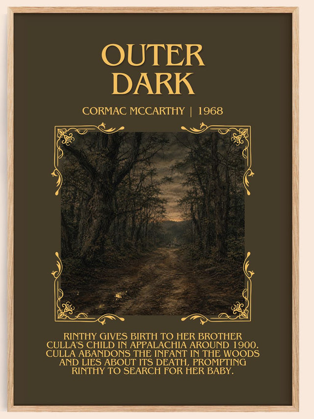 Outer Dark Minimalist Book Poster by Cormac Mccarthy