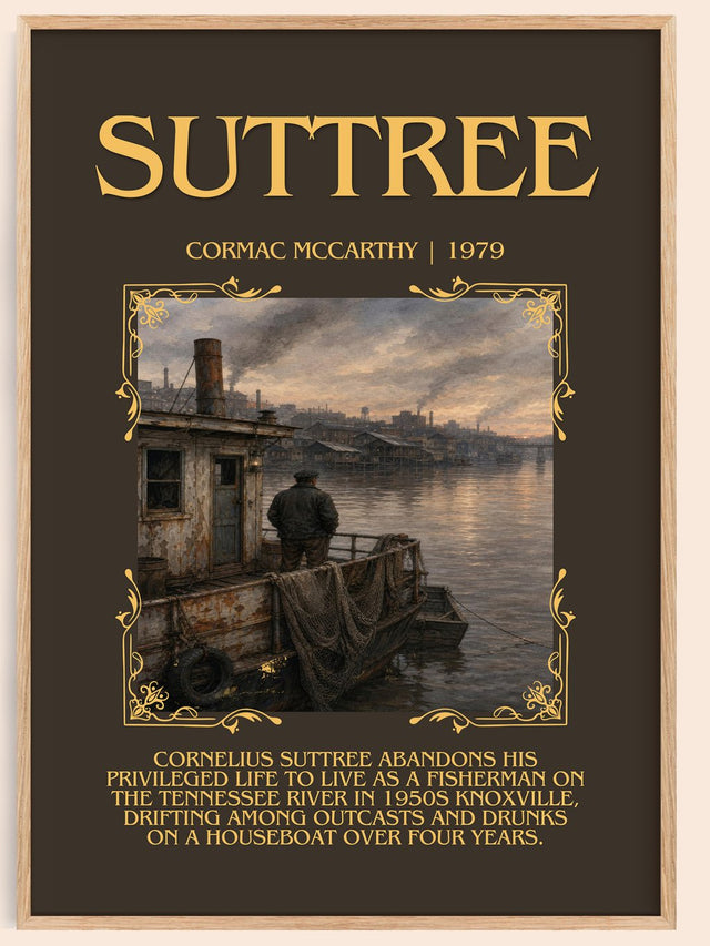 Suttree Minimalist Book Poster by Cormac Mccarthy