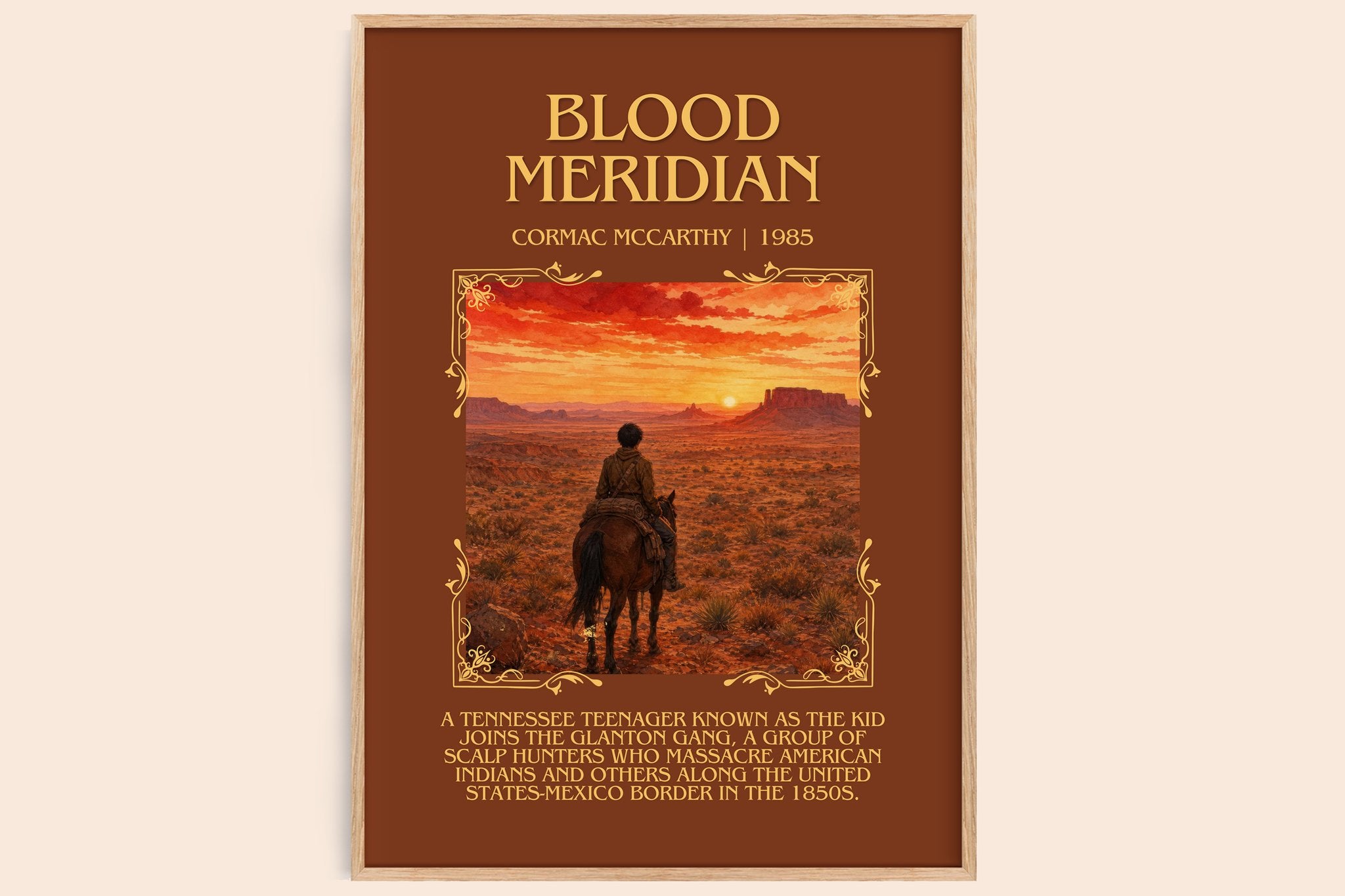Blood Meridian Minimalist Book Poster by Cormac Mccarthy