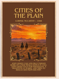 Cities Of The Plain Minimalist Book Poster by Cormac Mccarthy – image 1
