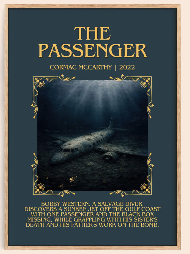 The Passenger Minimalist Book Poster by Cormac Mccarthy