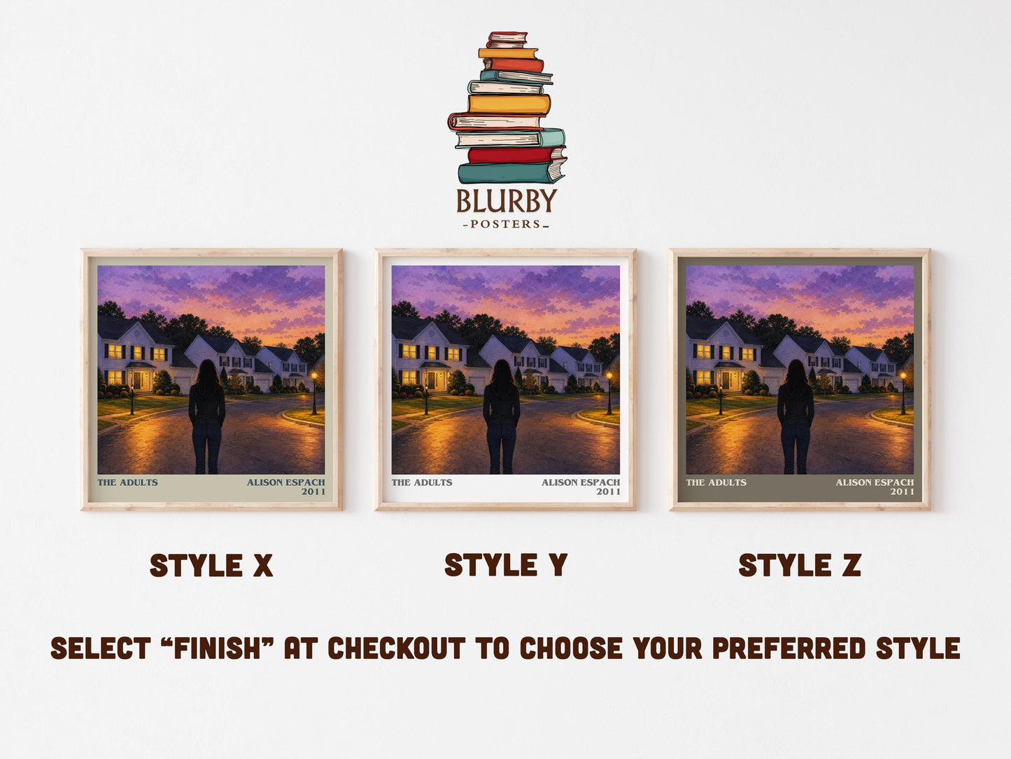 The Adults Literary Art Print by Alison Espach