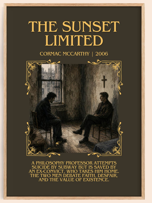 The Sunset Limited Minimalist Book Poster by Cormac Mccarthy