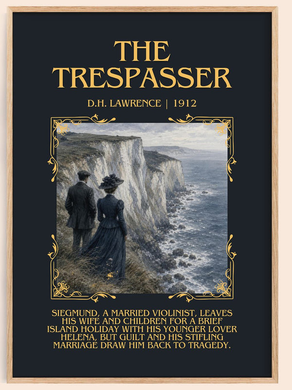 The Trespasser Minimalist Book Poster by D.H. Lawrence – book poster