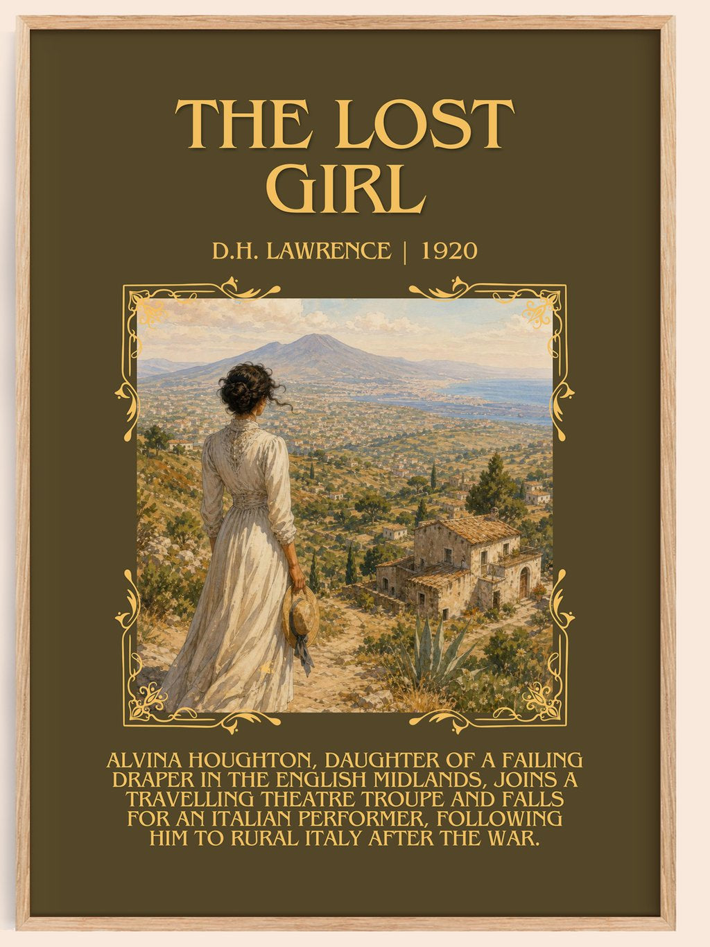The Lost Girl Minimalist Book Poster by D.H. Lawrence – book poster
