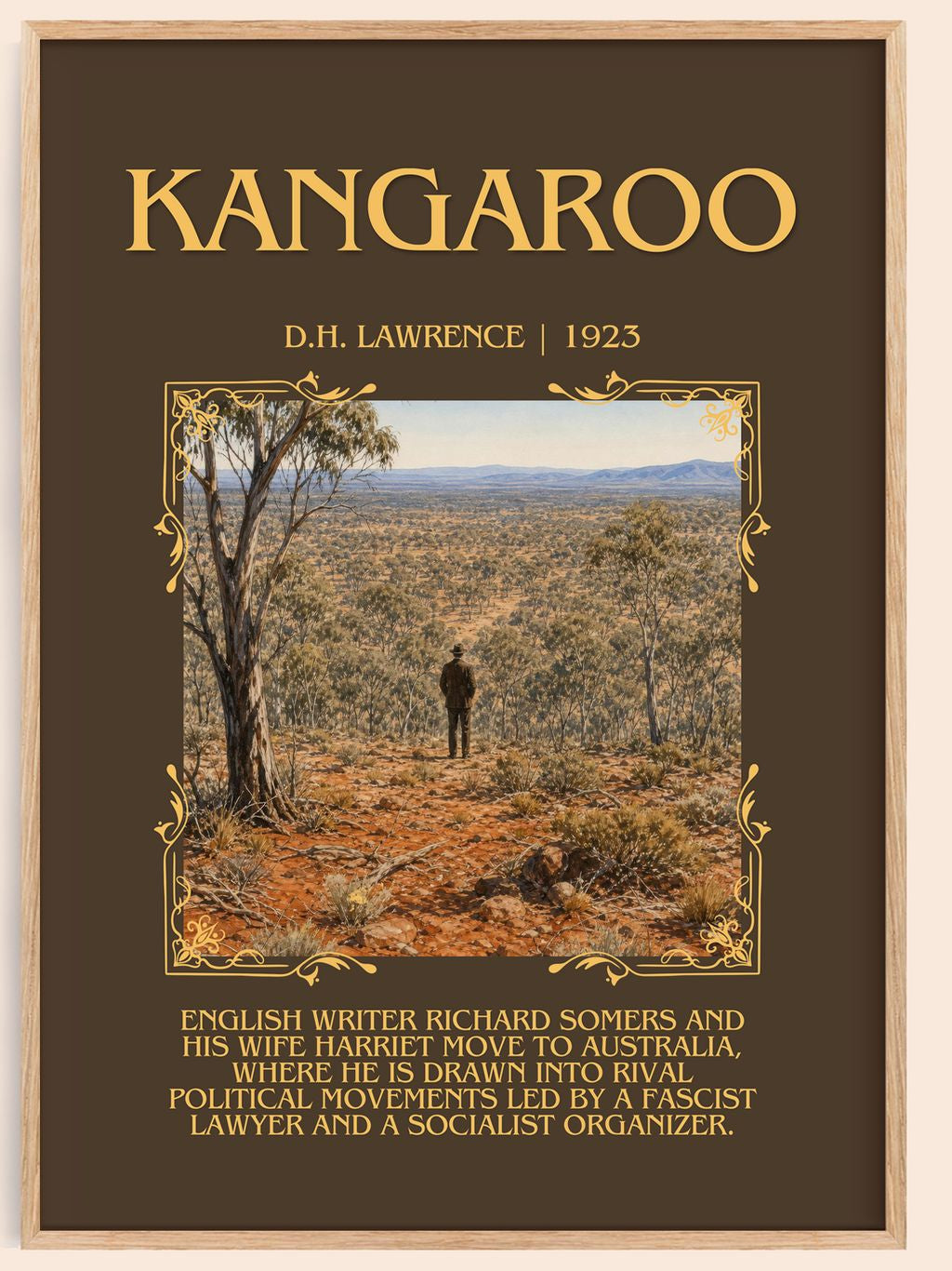 Kangaroo Minimalist Book Poster by D.H. Lawrence – book poster