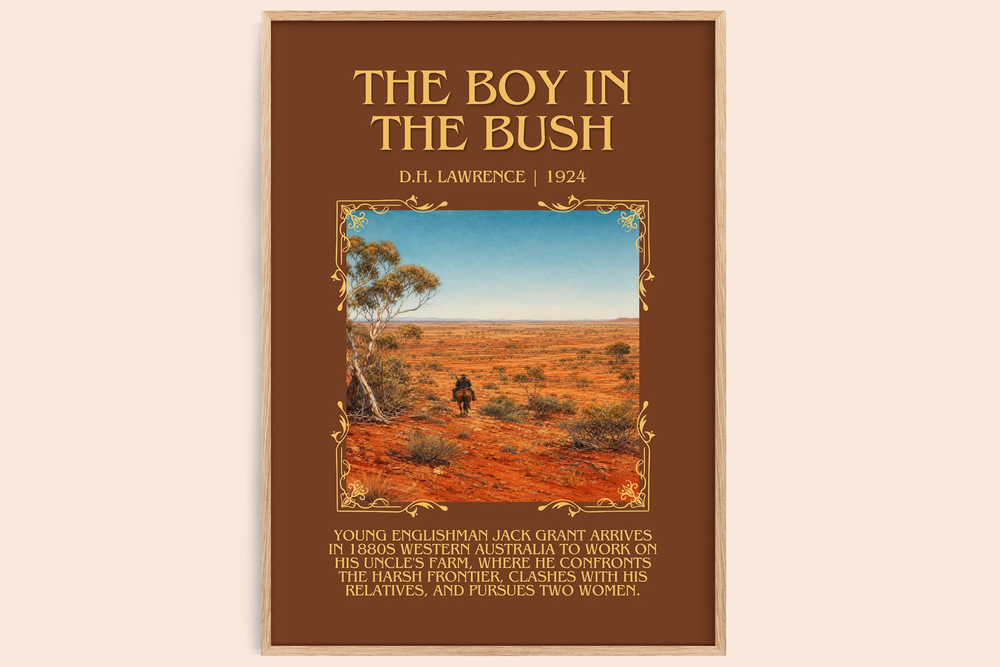 The Boy In The Bush Minimalist Book Poster by D.H. Lawrence
