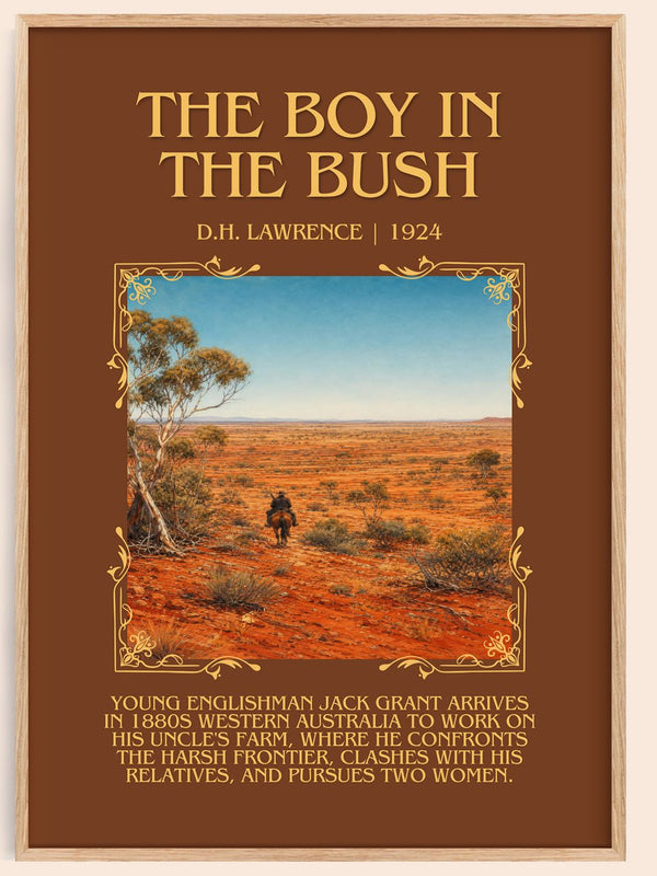 The Boy In The Bush Minimalist Book Poster by D.H. Lawrence – book poster