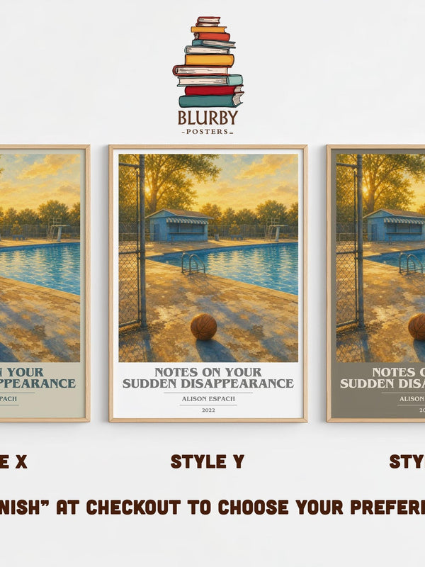 Notes On Your Sudden Disappearance Book Cover Poster by Alison Espach