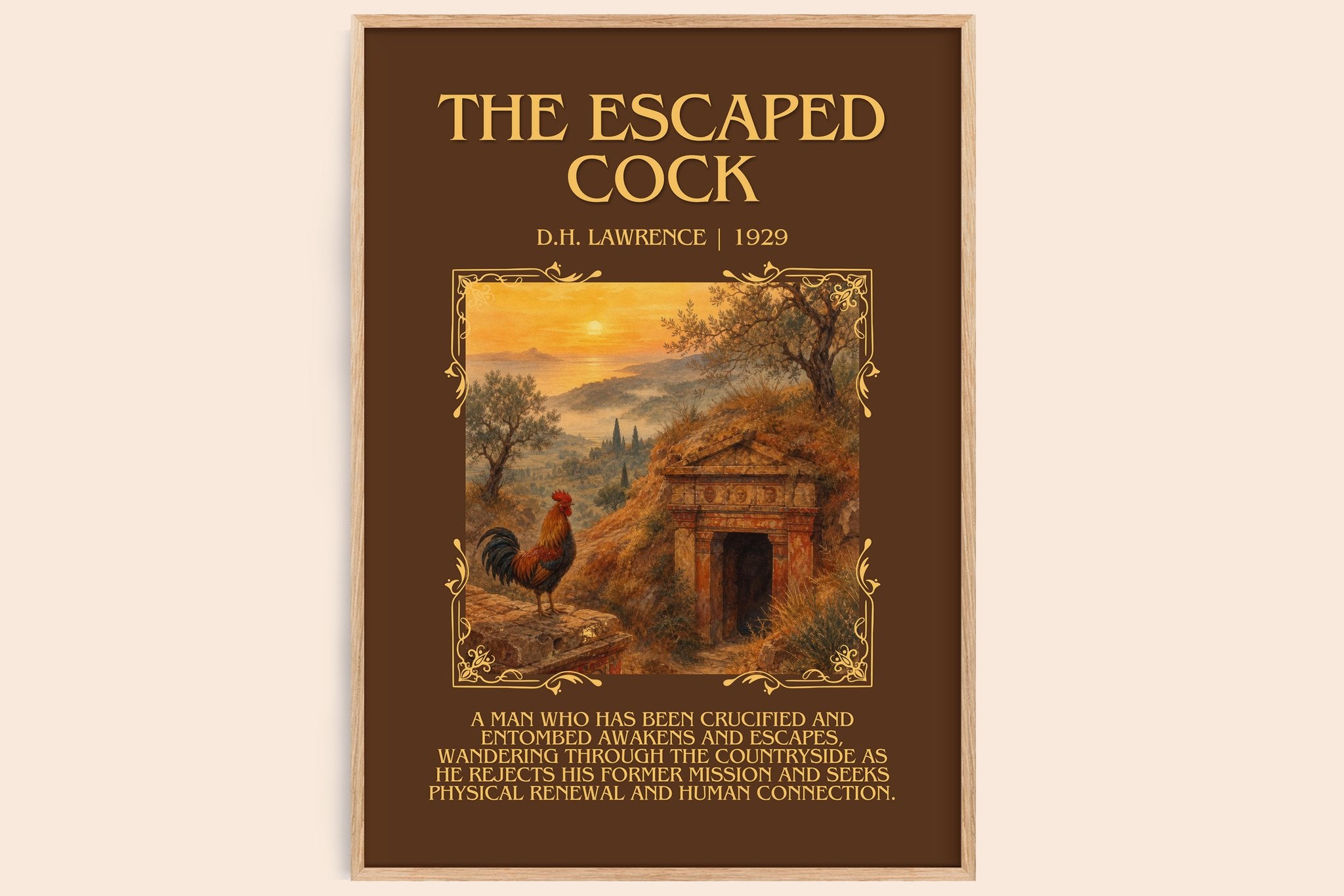 The Escaped Cock Minimalist Book Poster by D.H. Lawrence