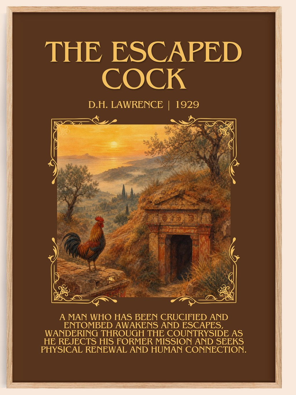 The Escaped Cock Minimalist Book Poster by D.H. Lawrence – book poster