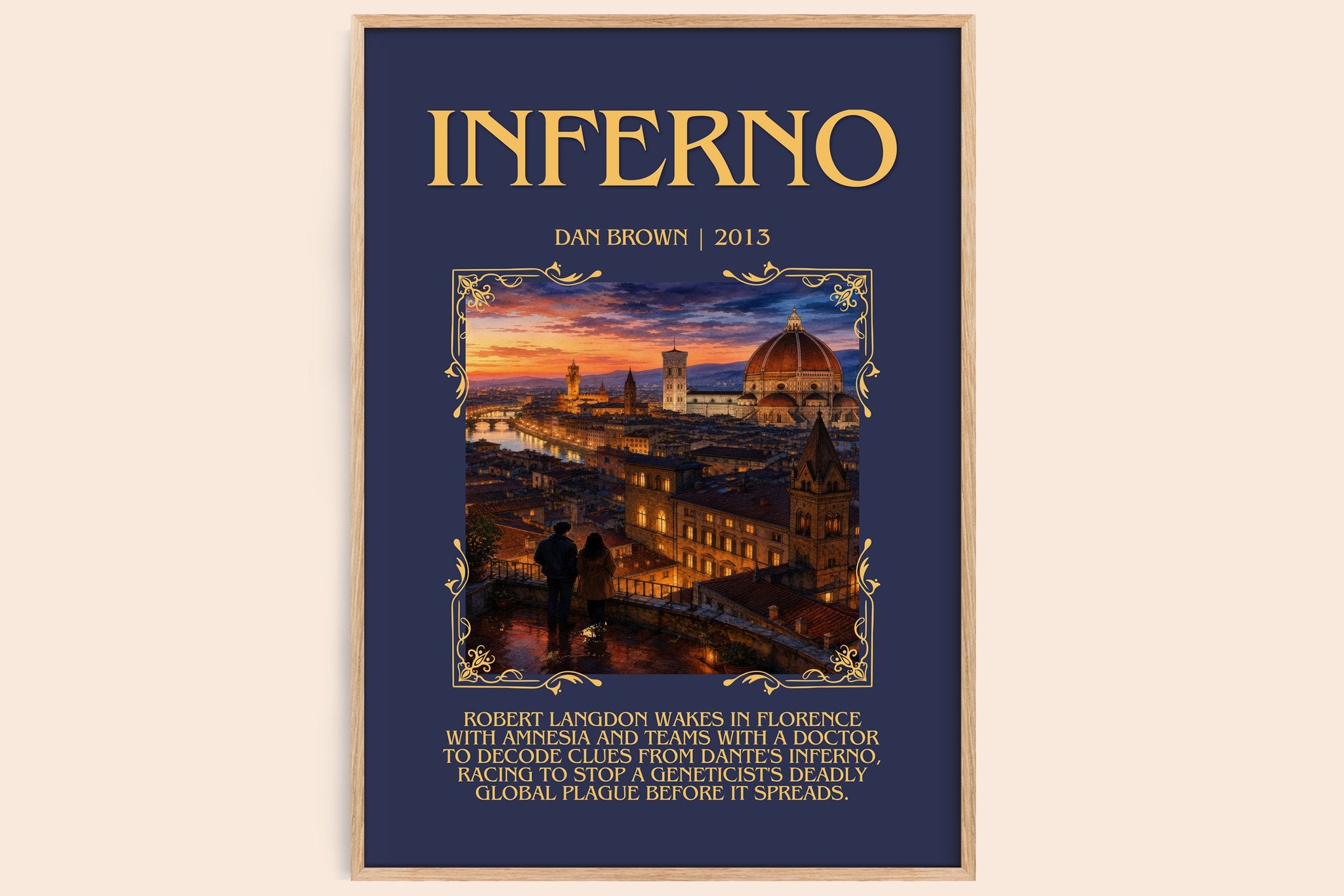 Inferno Minimalist Book Poster by Dan Brown
