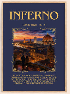 Inferno Minimalist Book Poster by Dan Brown – image 1