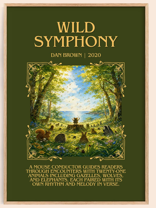 Wild Symphony Minimalist Book Poster by Dan Brown