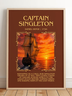 Captain Singleton Minimalist Book Poster by Daniel Defoe – image 2
