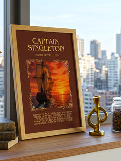 Captain Singleton Minimalist Book Poster by Daniel Defoe – image 3