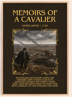 Memoirs Of A Cavalier Minimalist Book Poster by Daniel Defoe – image 1