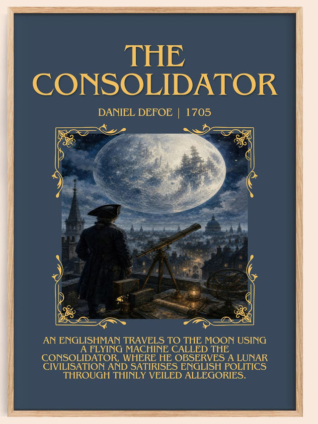 The Consolidator Minimalist Book Poster by Daniel Defoe