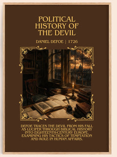 Political History Of The Devil Minimalist Book Poster by Daniel Defoe – image 1