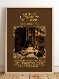 Political History Of The Devil Minimalist Book Poster by Daniel Defoe – image 2