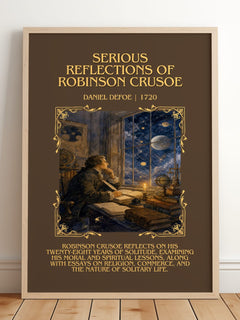 Serious Reflections Of Robinson Crusoe Minimalist Book Poster – D. – image 2