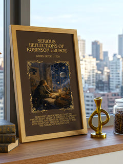 Serious Reflections Of Robinson Crusoe Minimalist Book Poster – D. – image 3