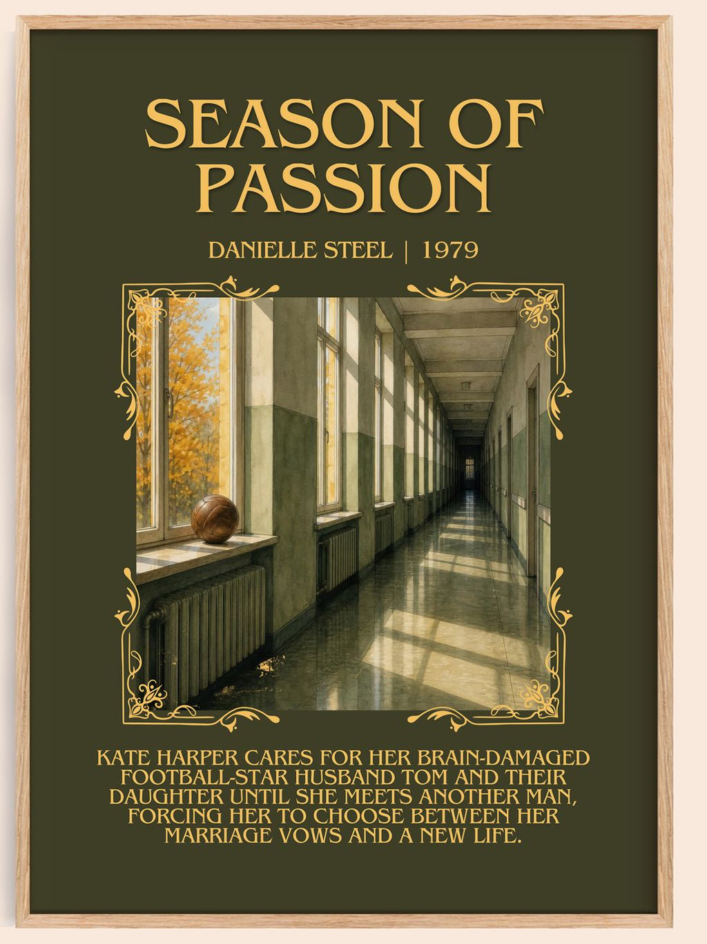 Season Of Passion Minimalist Book Poster by Danielle Steel – book poster