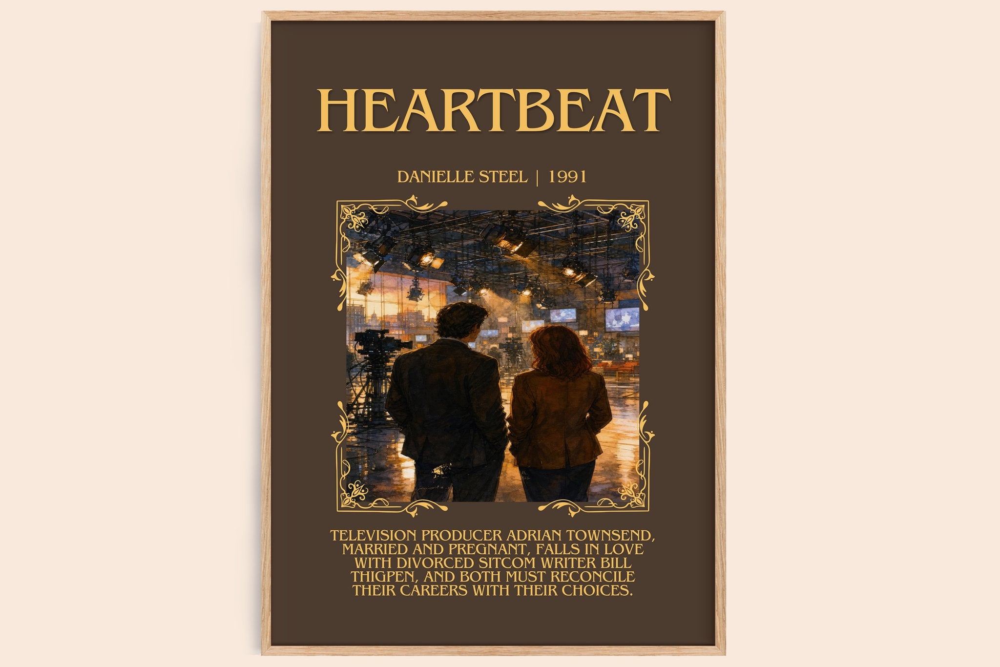 Heartbeat Minimalist Book Poster by Danielle Steel