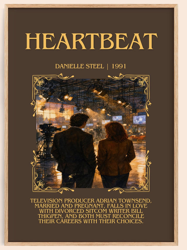 Heartbeat Minimalist Book Poster by Danielle Steel