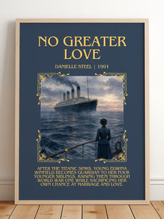 No Greater Love Minimalist Book Poster by Danielle Steel – image 2