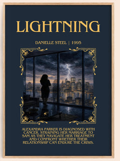 Lightning Minimalist Book Poster by Danielle Steel – image 1