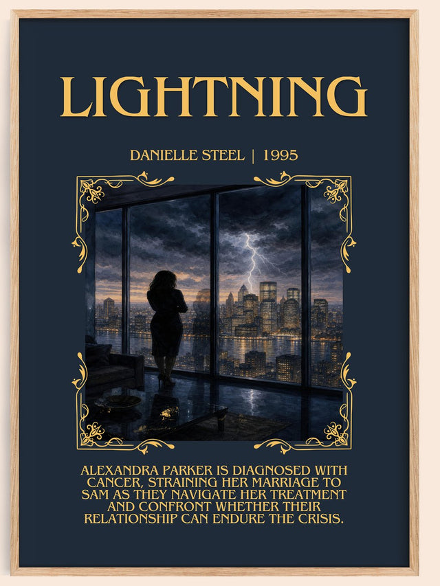 Lightning Minimalist Book Poster by Danielle Steel
