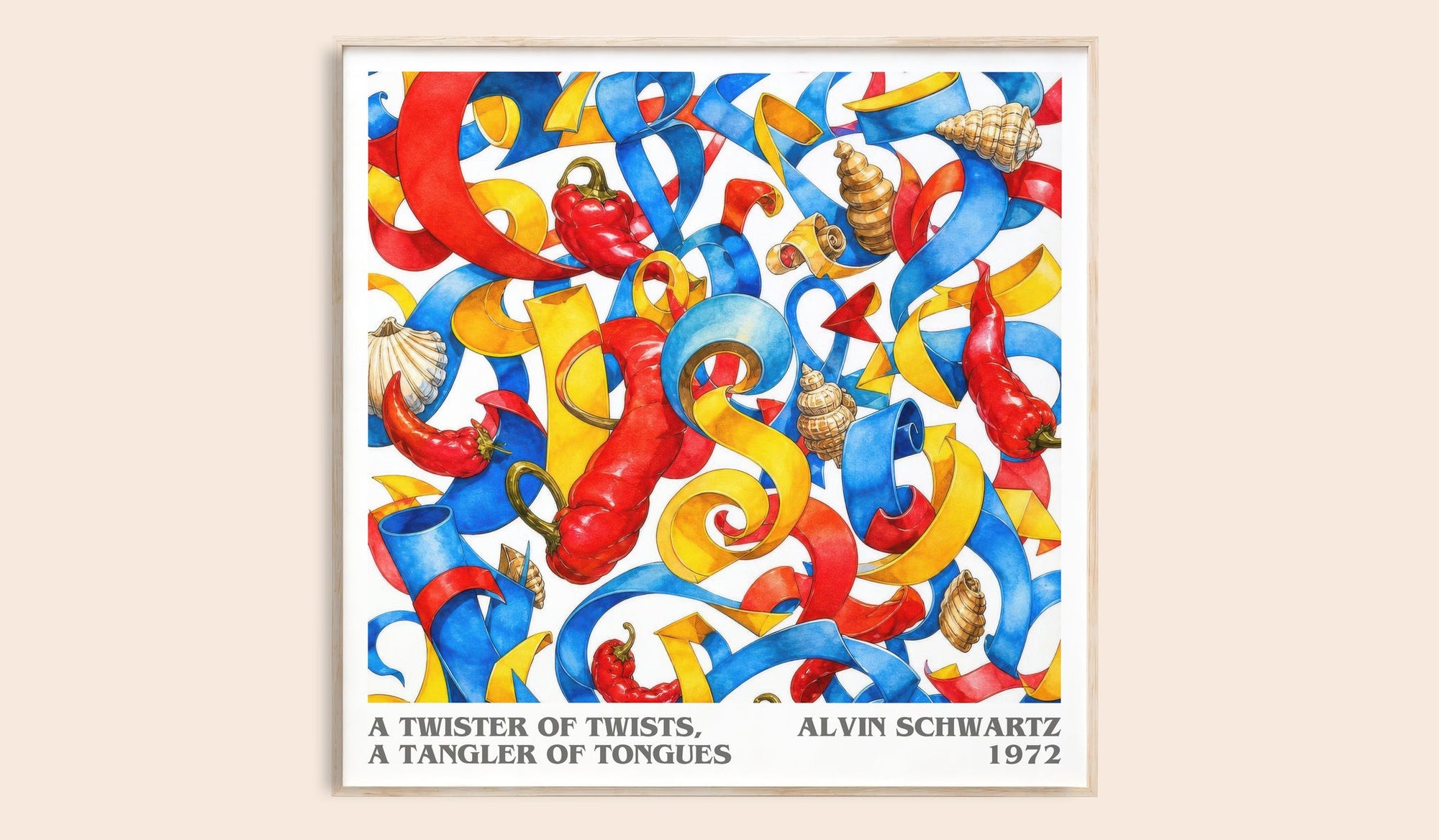 Twister Of Twists, A Tangler Of Tongues Literary Art Print – A.
