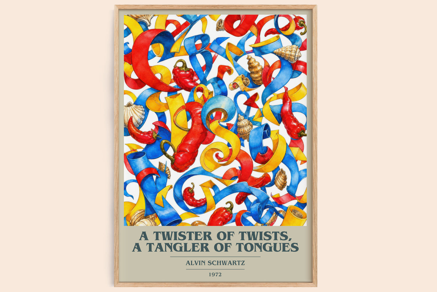 Twister Of Twists, A Tangler Of Tongues Book Cover Poster – A.