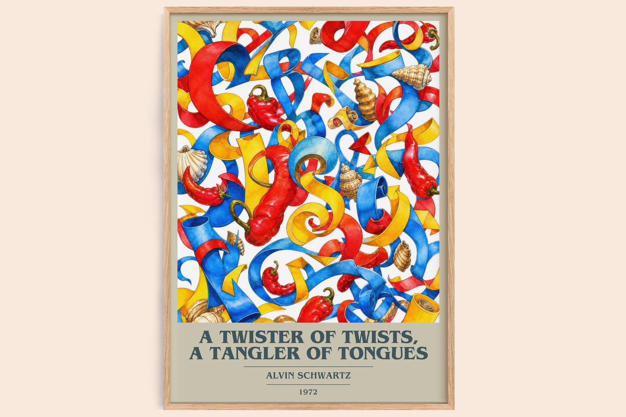 Twister Of Twists, A Tangler Of Tongues Book Cover Poster – A.