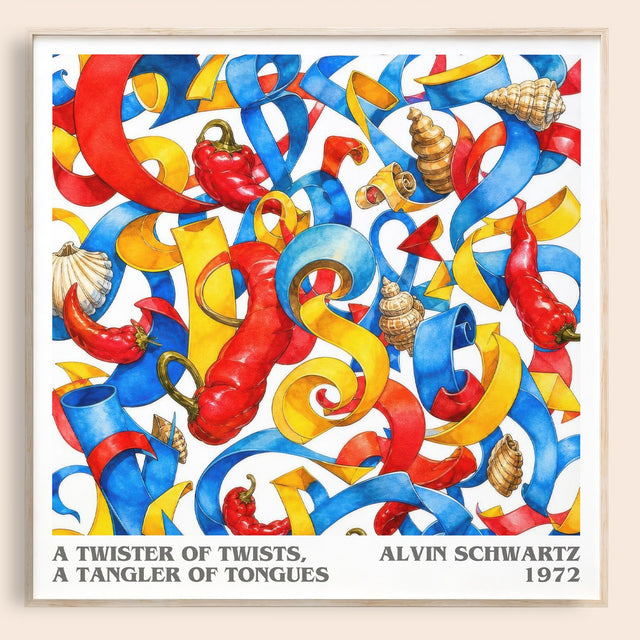 Twister Of Twists, A Tangler Of Tongues Literary Art Print – A.