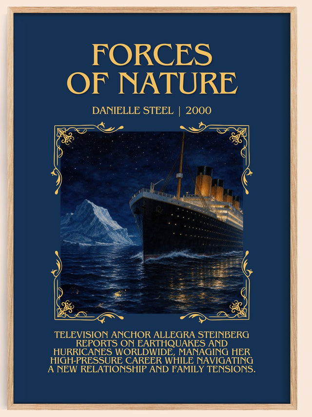 Forces Of Nature Minimalist Book Poster by Danielle Steel