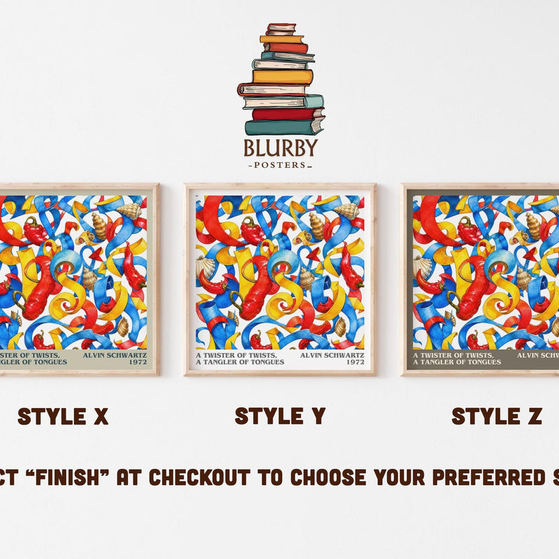 Twister Of Twists, A Tangler Of Tongues Literary Art Print – A.