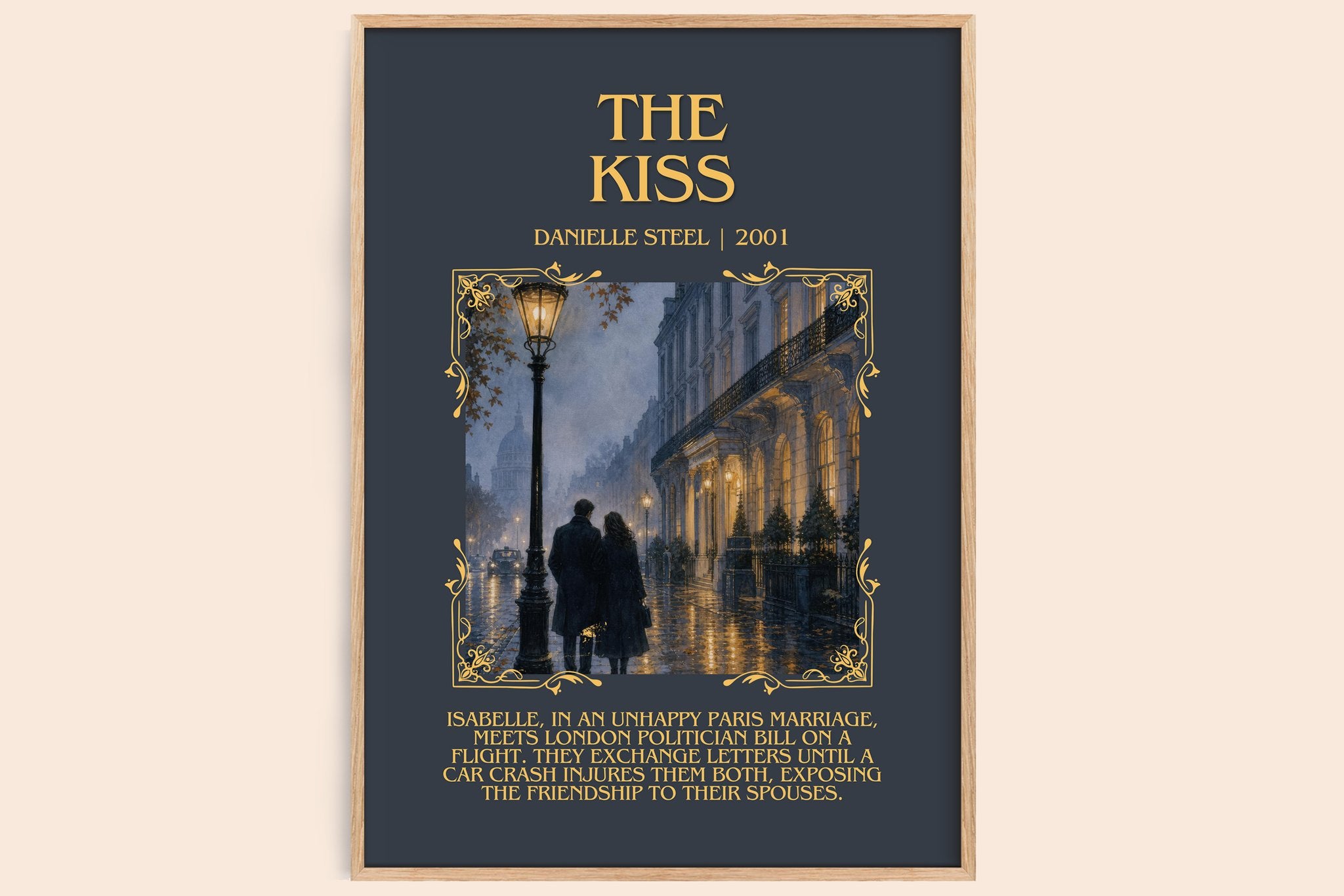 The Kiss Minimalist Book Poster by Danielle Steel