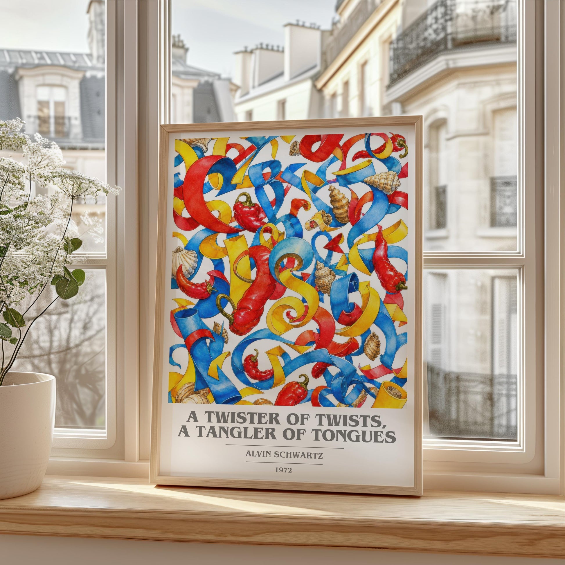 Twister Of Twists, A Tangler Of Tongues Book Cover Poster – A.